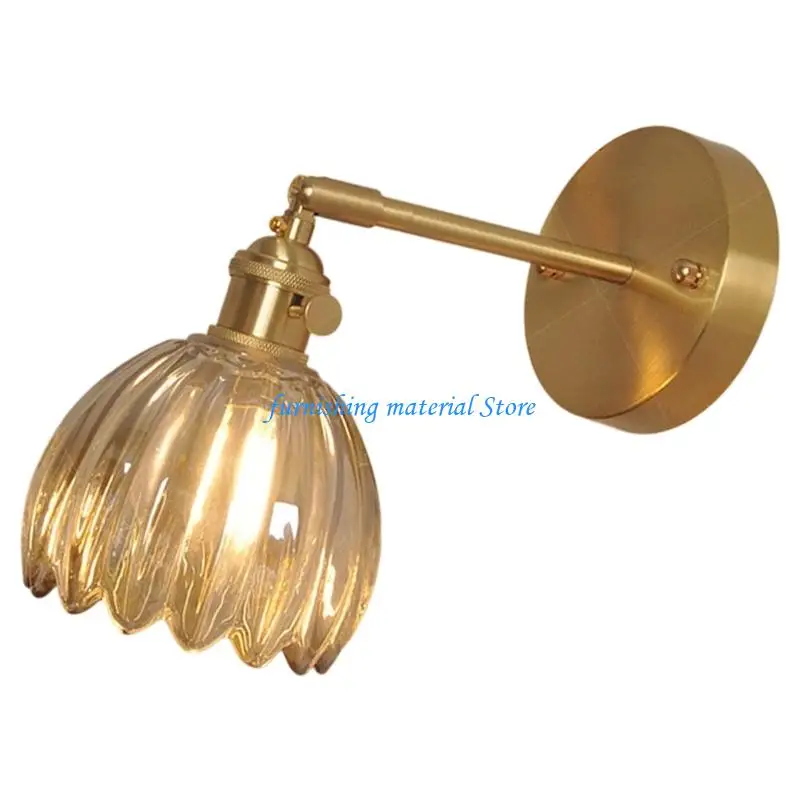 Y5GD Elegant Flower LED Wall Light Energy Efficient Bedside Lamp Entrance Corridors Entry Lamp for Bedroom Room Decoration