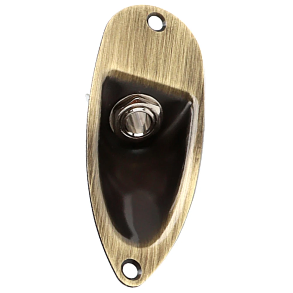

Boat Shaped Guitar Jack Plate Metal Guitar Parts Accessory Stylish Design Durable Easy Installation Replacement Tool