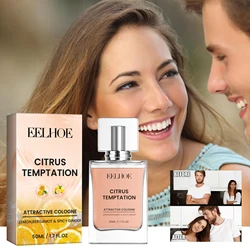 O perfume de feromônio 50ml atrai o sexo oposto fragrância duradoura homens mulheres perfume em spray emocionante