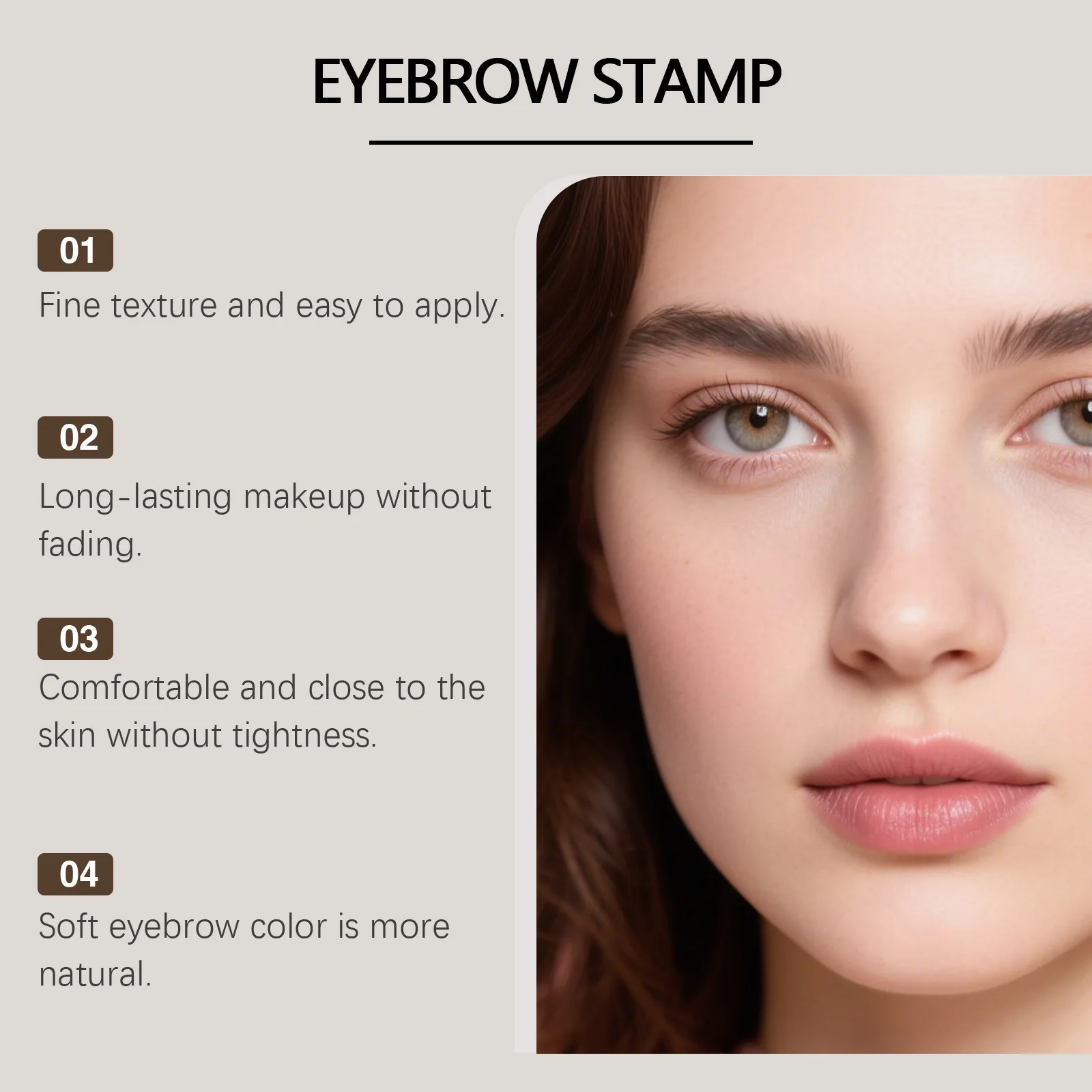 Eyebrow Stamp Kit Gray Black Waterproof Long Lasting Natural Look Perfect Brows Easy for Beginners with Stencil Powder Brush
