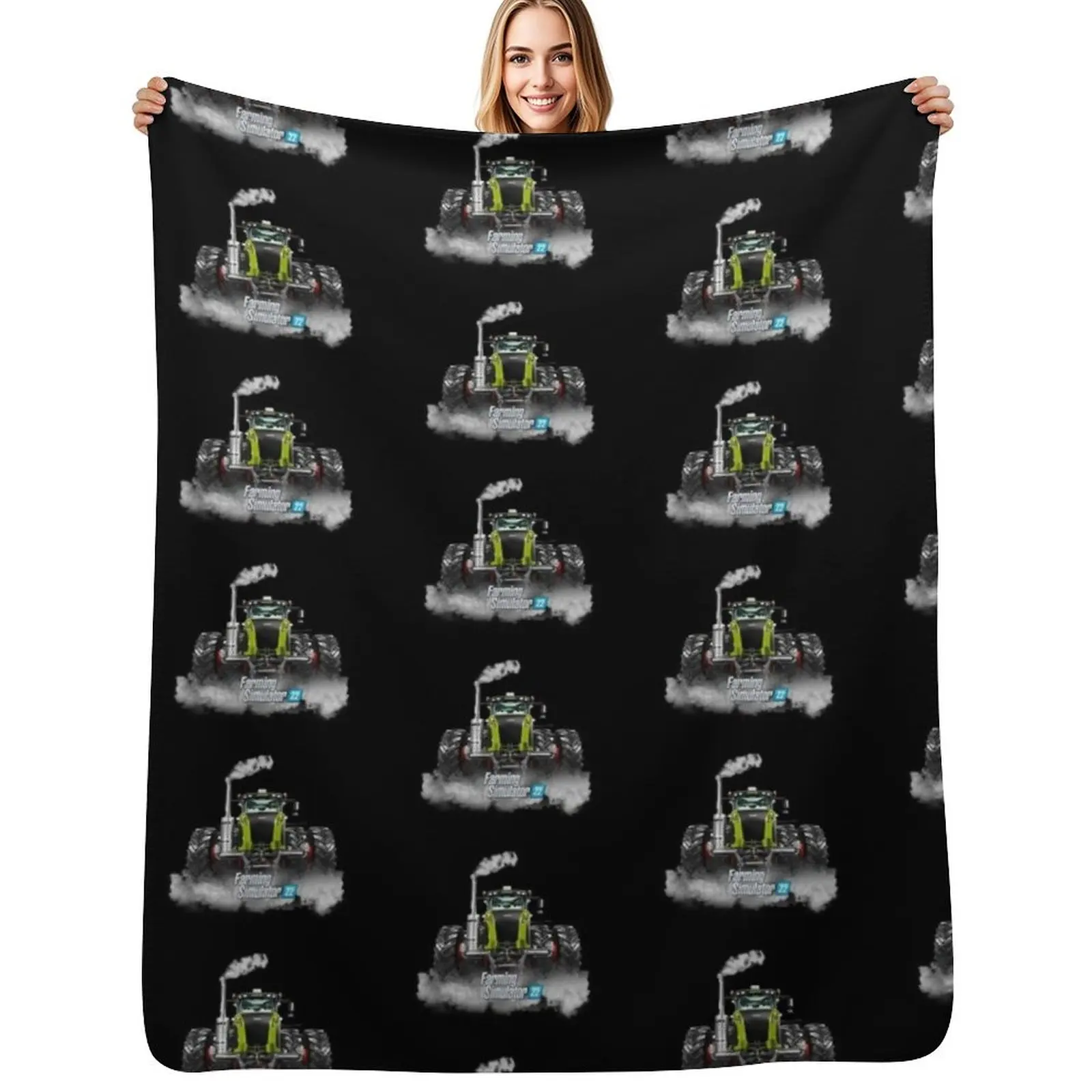 

Farming Simulator 22 Class Xerion Throw Blanket Designers manga Vintage Comforter Blankets