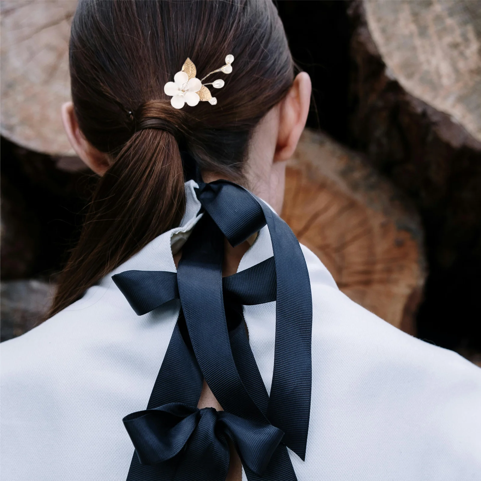 

15Pcs Rhinestone Wedding Hair Pins Pearl Flower Clips U Shaped Bridal Hair Accessories Prom Headpiece for Women