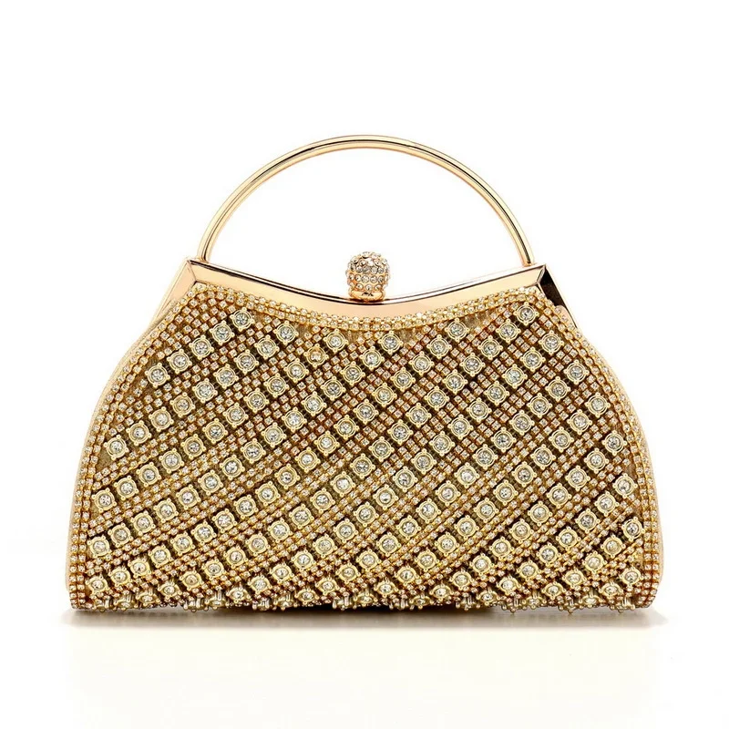 

Роскошная вечерняя сумка с золотыми кристаллами и блестками, женская вечерняя сумка в форме полумесяца, серебряный клатч с бриллиантами, официальная сумка для свадьбы/дня рождения