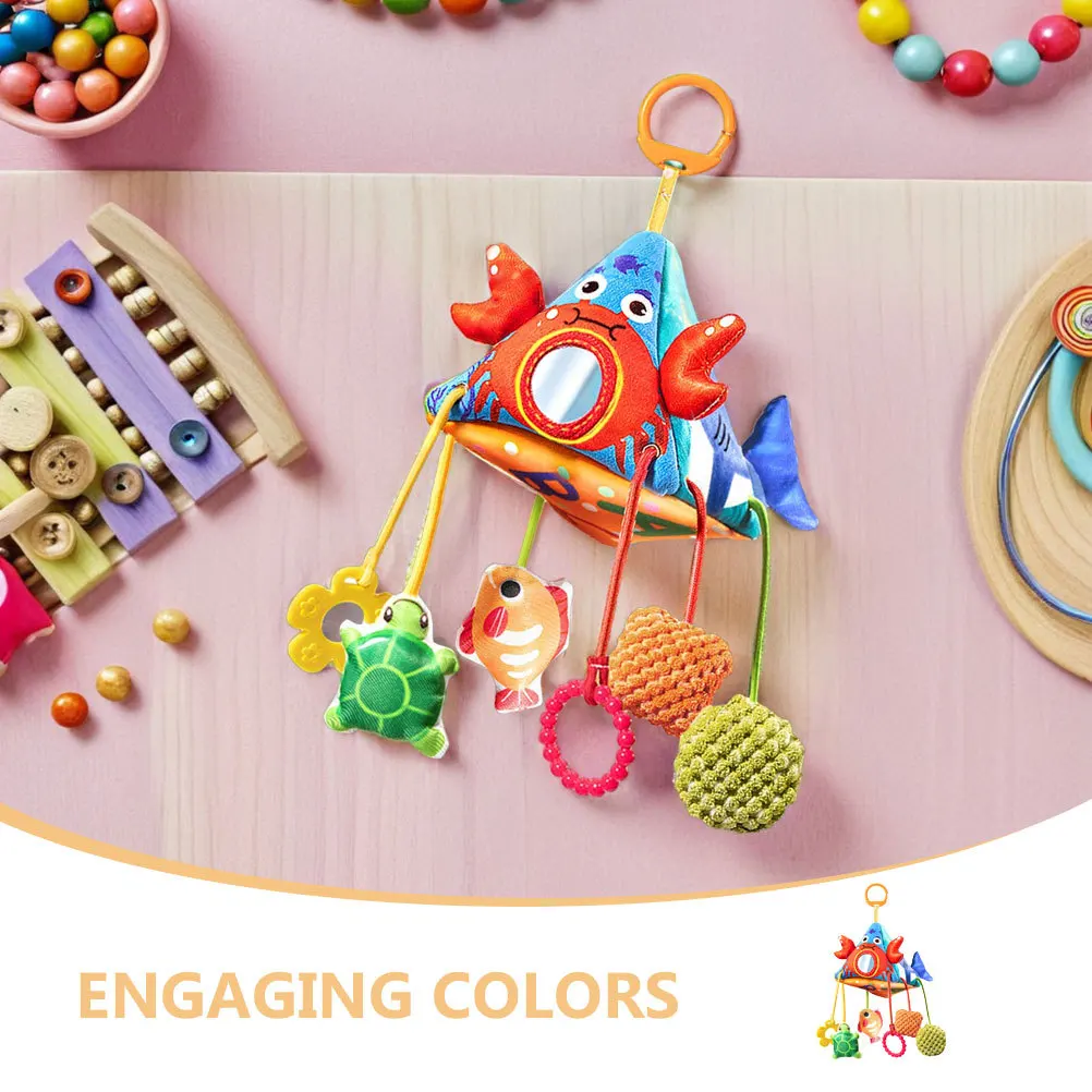 Culla mobile a tema oceano appeso sonaglio carillon di vento per neonati 3-12 mesi passeggino attacco sensoriale per culla carrozzina letto