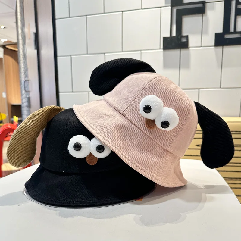 2024 New Cartoon Cute Dog Bucket Hats With Summer Foldable Lightweight Sun Hat Fishing Caps For Women Men Teens Adult