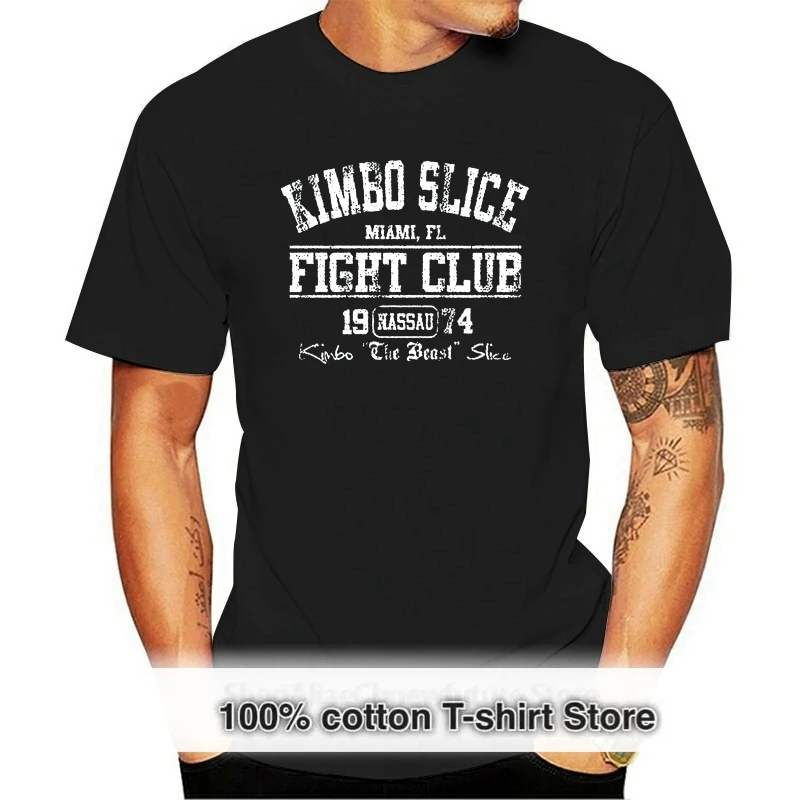 Summer 2024 Kimbo Slice Fight Club Miami MTAa BoxerING Gymer Black Basic Men's T-Shirt Pulp Fiction Streetwear John Wick