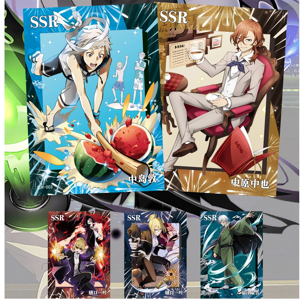 Japan SHUOKA Bungo Stray Dogs Cards  Anime Peripherals Characters Girls Party Swimsuit Bikini Feast Booster Box Doujin Toys Gift