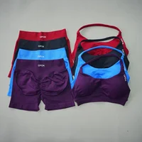 DFDK Women's Fashion 2 Piece Sports Set Lace Up Sports Bra Seamless Shorts Leggings Yoga Gym Fitness Running Tracksuit - Image 2