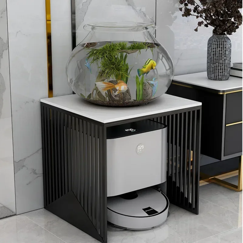 Iron Art Multifunctional Storage Shelf Coffee Table Desktop Vacuum Storage Cabinet Decorative Organizer Small Home