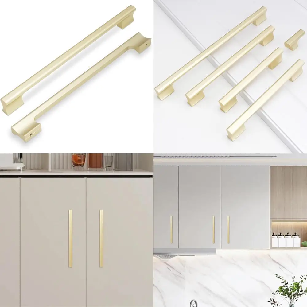

10-дюймовые матовые латунные ручки для кухонного шкафа — золотые ручки для ящиков для шкафов и комодов — фурнитура, аксессуары