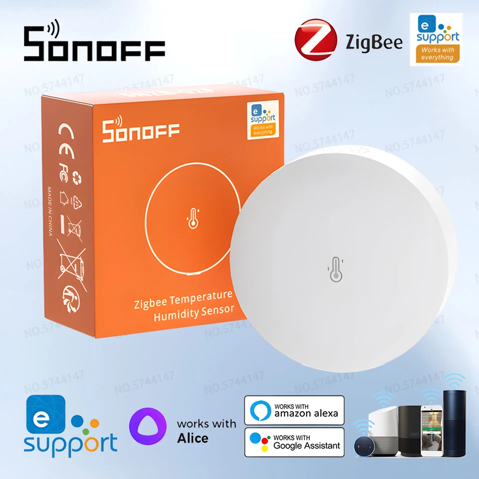 

SONOFF SNZB-02P Zigbee Temperature Humidity Sensor Smart Home Thermometer Detector Monitor Works With Alexa Google ZB Bridge