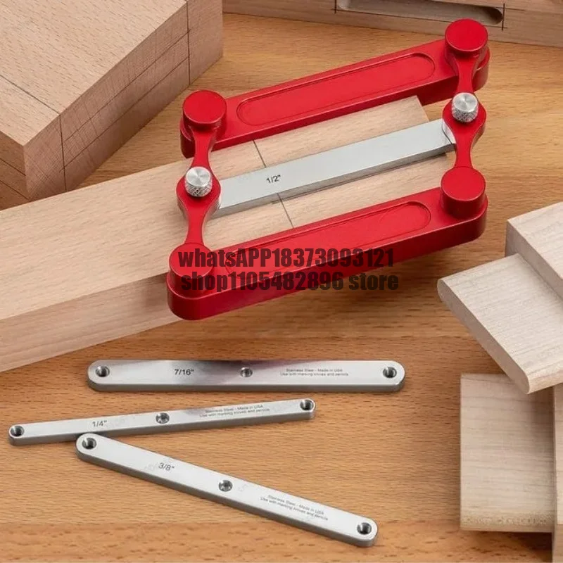 Center Gauge Woodworking Straight Hole Positioner, Log Tongue Log Pin Stick Punch