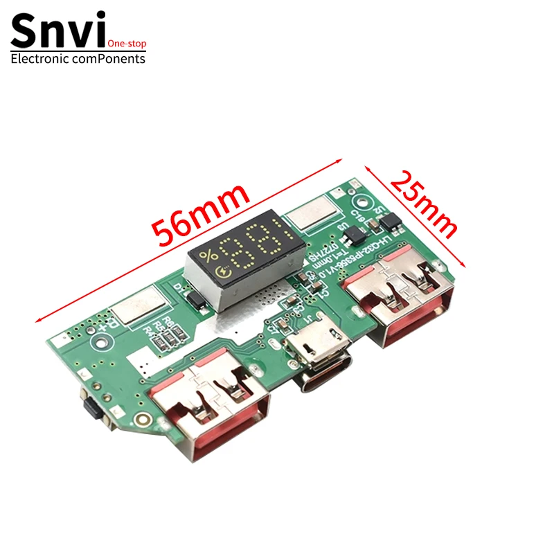 5V 3A Lithium-Batterie Digital-Display Schnelllade-Modul IP5356 TYPE-C Micro USB QC3.0 2.0 PD3.0 PD2.0/AFC/FCP – Detail 2