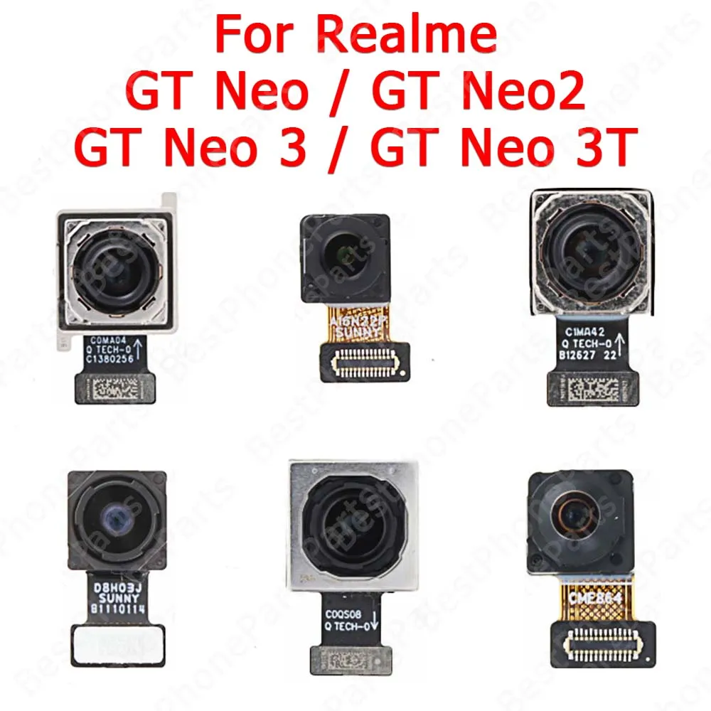 Selfie Rear Camera Module For Realme GT Neo 3 3T 2 Neo2 Back View Backside Facing Big Front Camera Repair Replacement