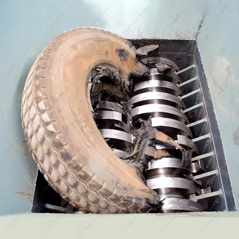 Heavy Duty Fully Automatic Tire Shredder Recycling Line Shredder Machine Tires Price