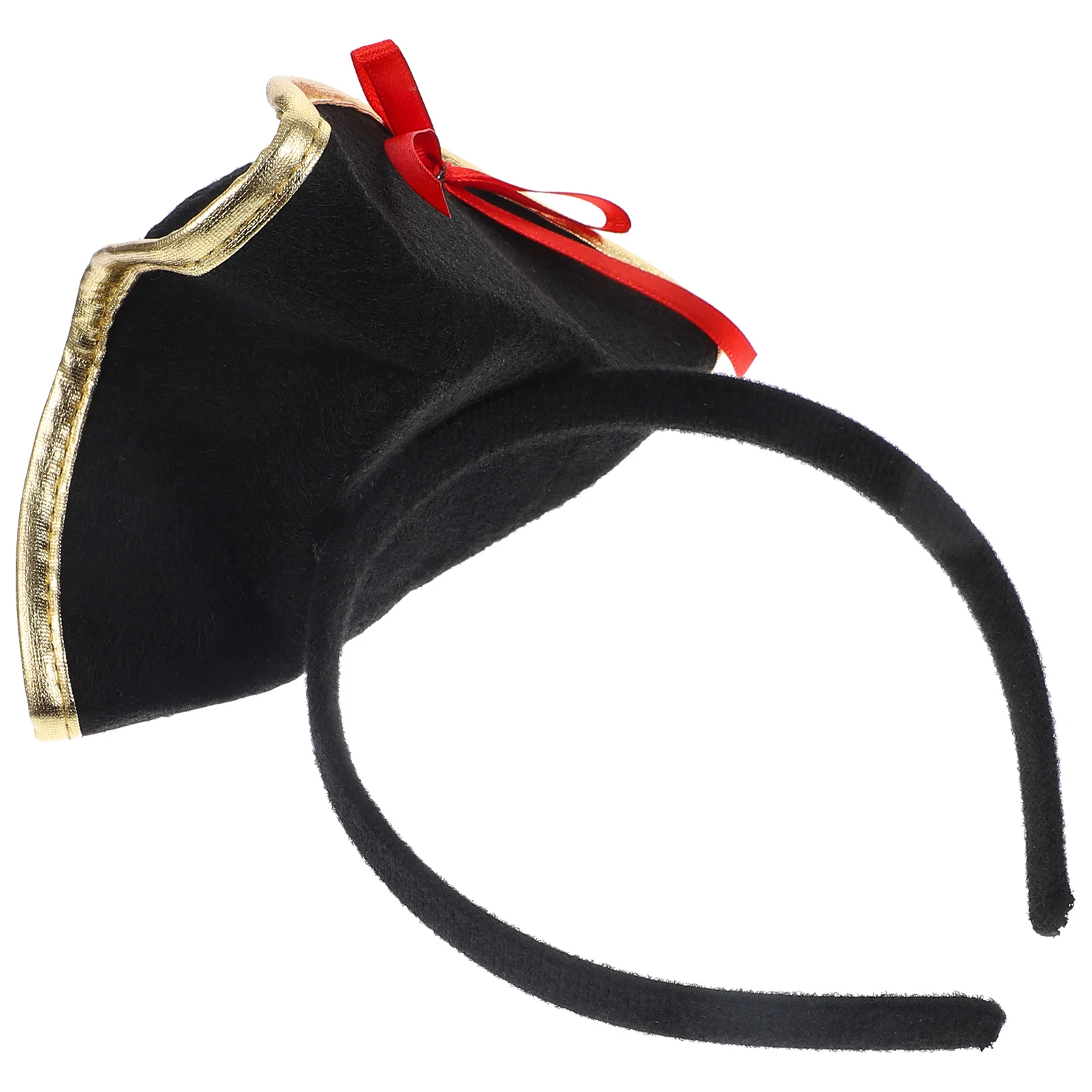 Party Cosplay Accessories Halloween Headband Hair Ribbon Novel Mini Pirate Hairhoop Black Fabric