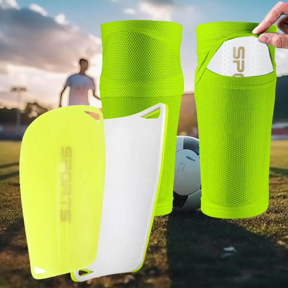 Shin Guards for Teenagers Soft Padded Football Shin Guards with Socks Sleeve Youth to Adult Sizes Shock Absorption for Kids