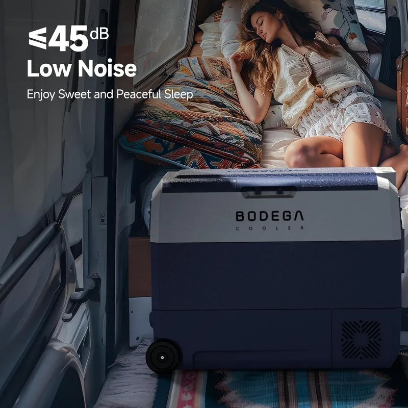 BODEGACOOLER Frigorifero per auto da 12 Volt, frigorifero per auto da 64 Quart (60 L) a zona singola, controllo APP per congelatore portatile da 12 V