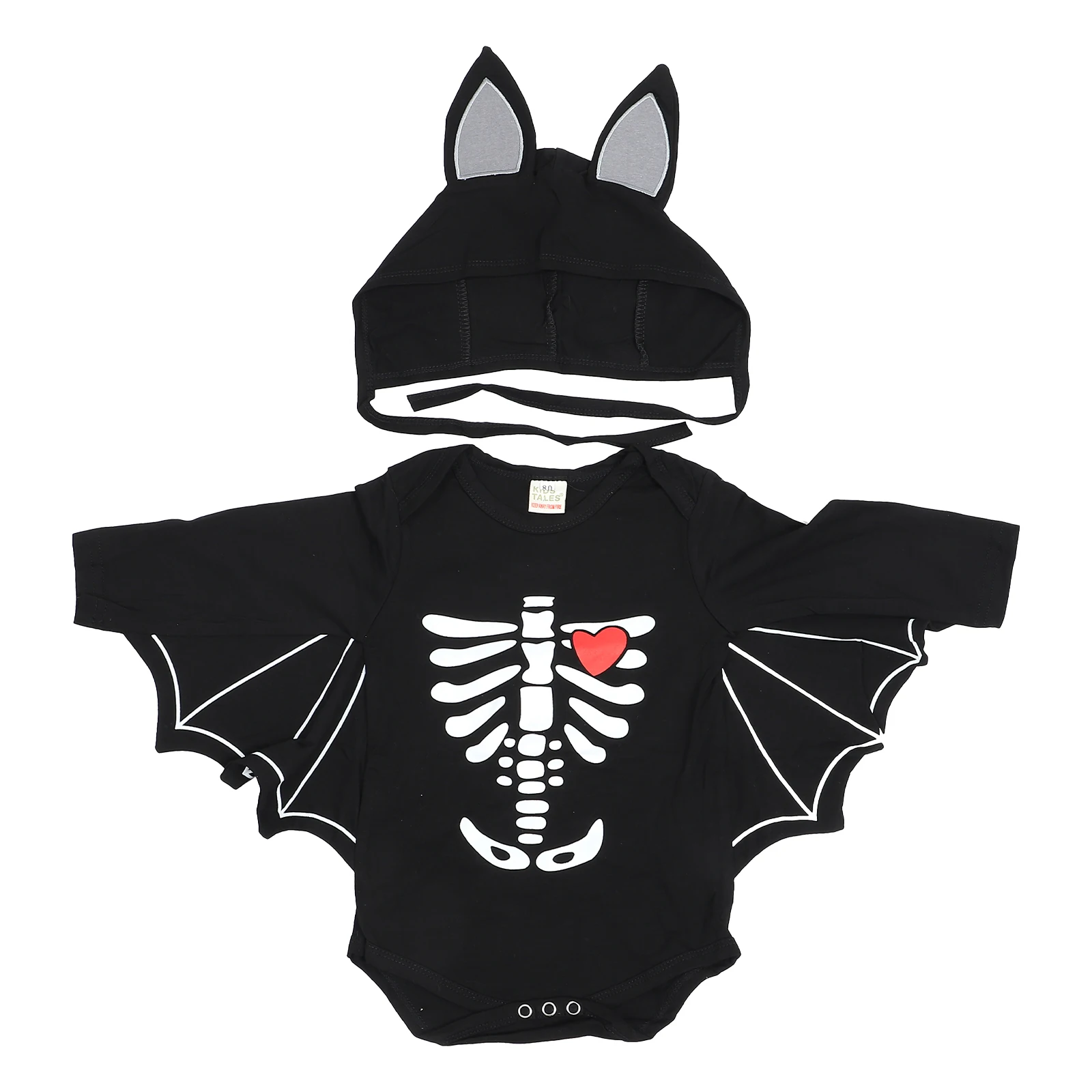 

Bat-sleeved Baby Jumpsuit Halloween Kids Rompers Cotton Toddler Party Clothing Snap Button Front Open Infant Wear