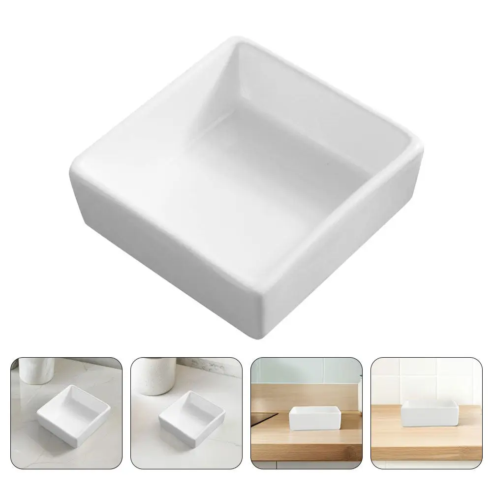 

2Pcs Square Ceramic Bowls Elegant Stylish Heat Resistant Small Serving Bowls for Dipping Sauces Condiments Appetizers Desserts