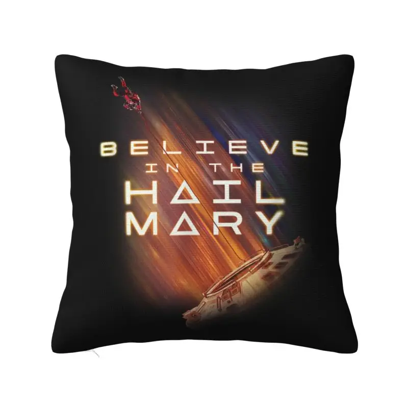 Custom Believe In The Hail Mary Cushion Cover 45x45cm Velvet Luxury Pillows