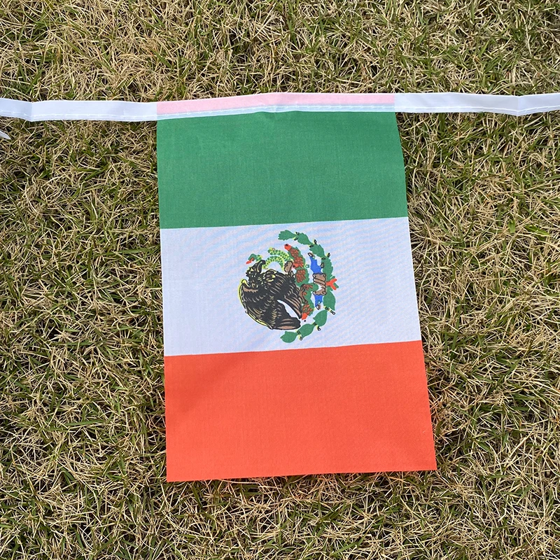 Aerlxemrbrae-banderines de México, banderines de 14x21cm, banderines de cuerda de México, bunings, Festival, fiesta, vacaciones, 20 unidades por lote