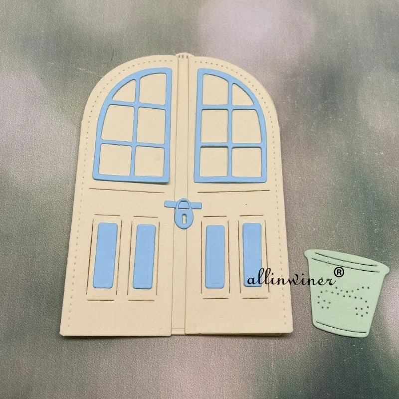 

Новые 3D-вырубные штампы в форме цветочного горшка и дверцы для скрапбукинга, альбомов, бумажных открыток, декоративных поделок, тиснения и вырезания