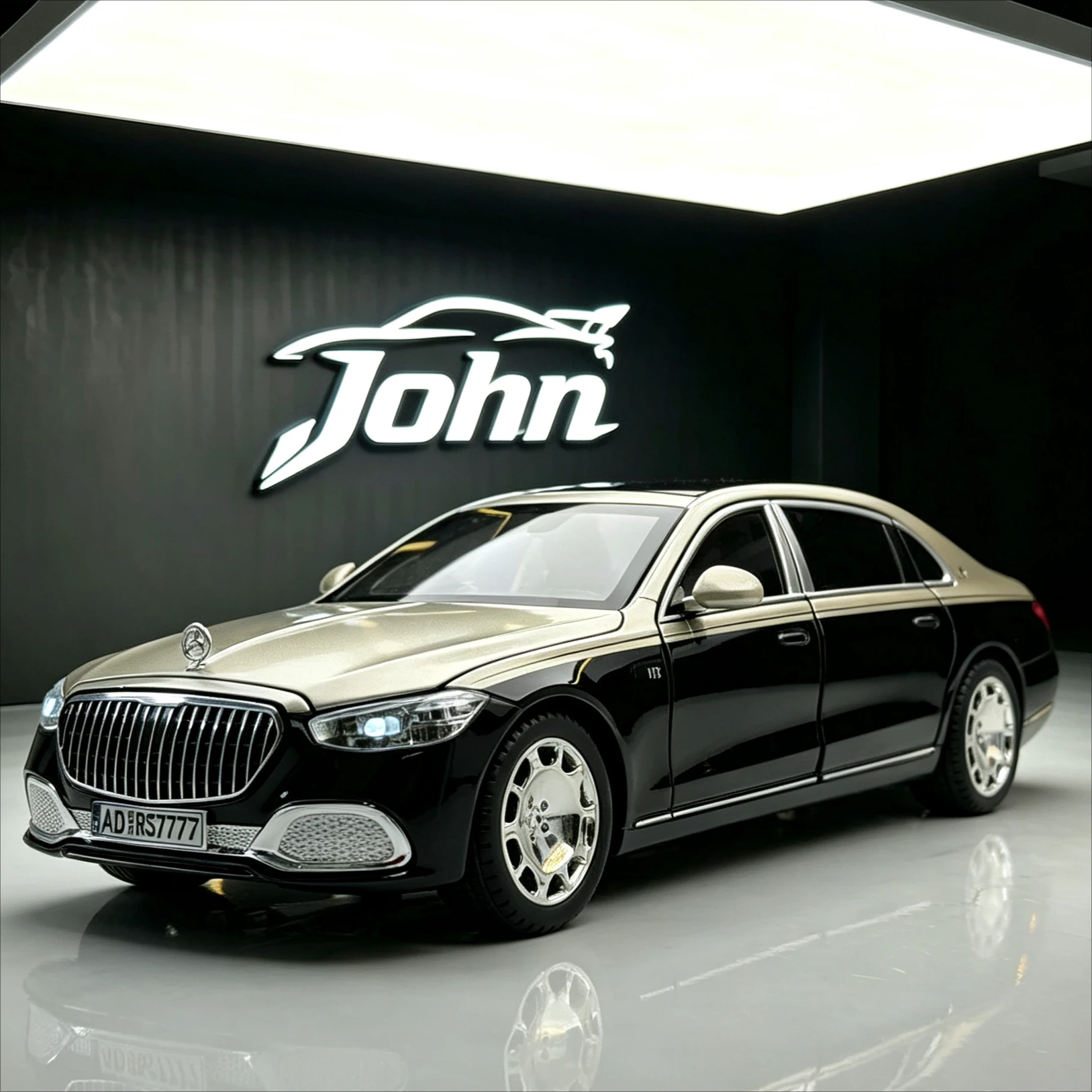 1:24 S680 Diecast Alloy Car Model, Drop‑Resistant Toy Vehicle with Light & Sound Effects, Collectible Gift for Boys & Kids