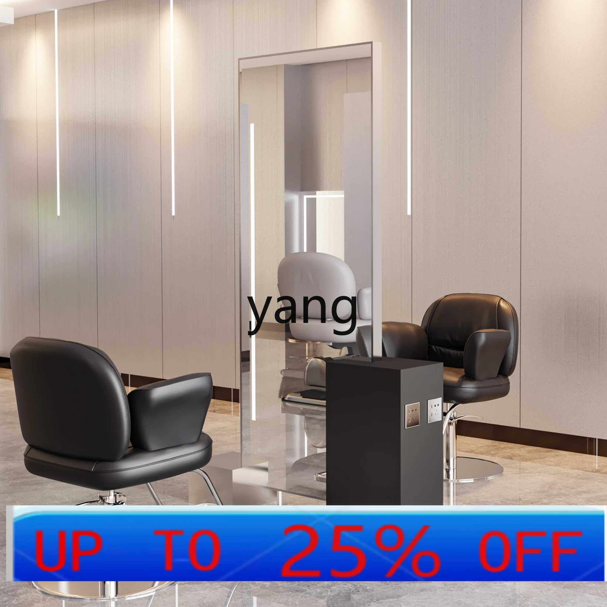 

Lmm barber shop mirror table hair salon special perm and dyeing area mirror hair cutting single-sided floor mirror high-end