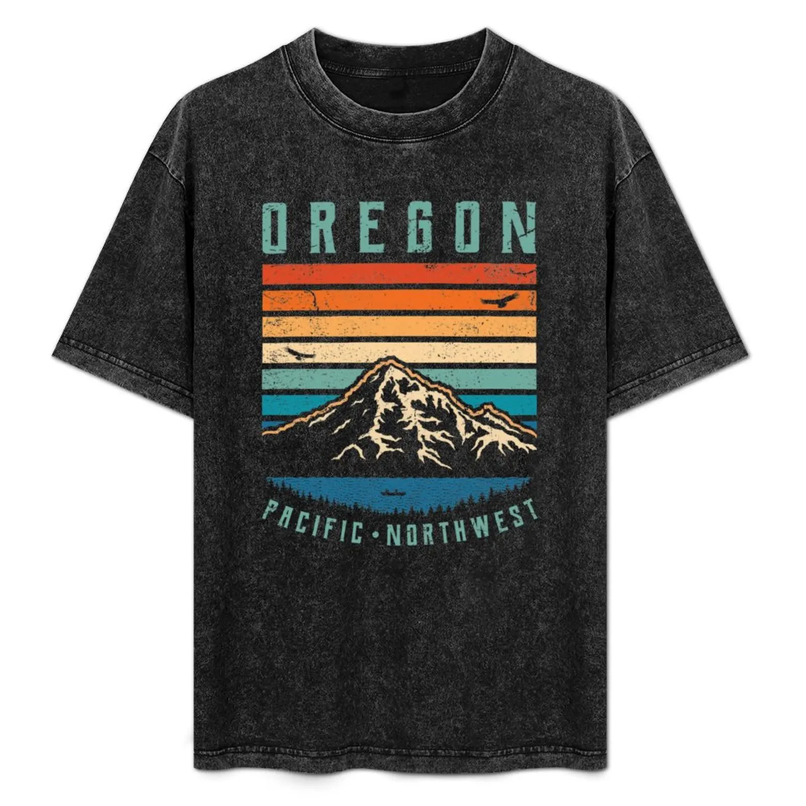 

Oregon Mountains T-Shirt Fashion Pattern Printed Tee Shirt