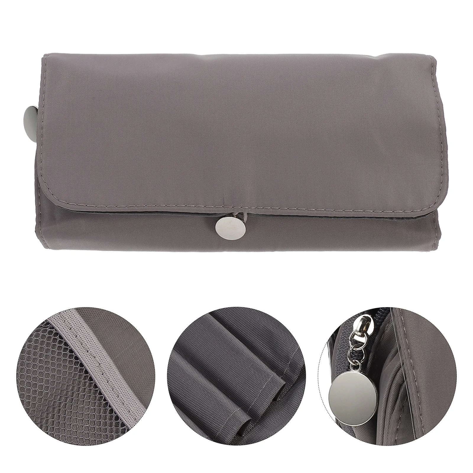 

Makeup Brush Storage Pouch 1 Piece Foldable Waterproof Fabric Compact Size for Toiletries Holding Travel Use