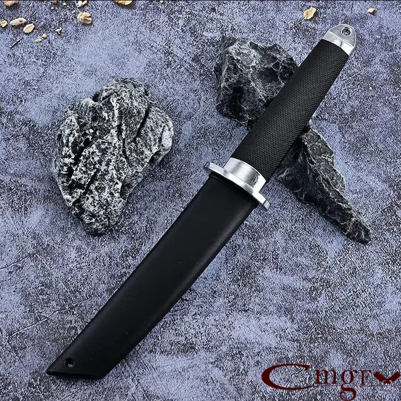 Outdoor tactical self-defense knife Japanese portable knife field kitchen household high hardness with knife sheath fruit knife