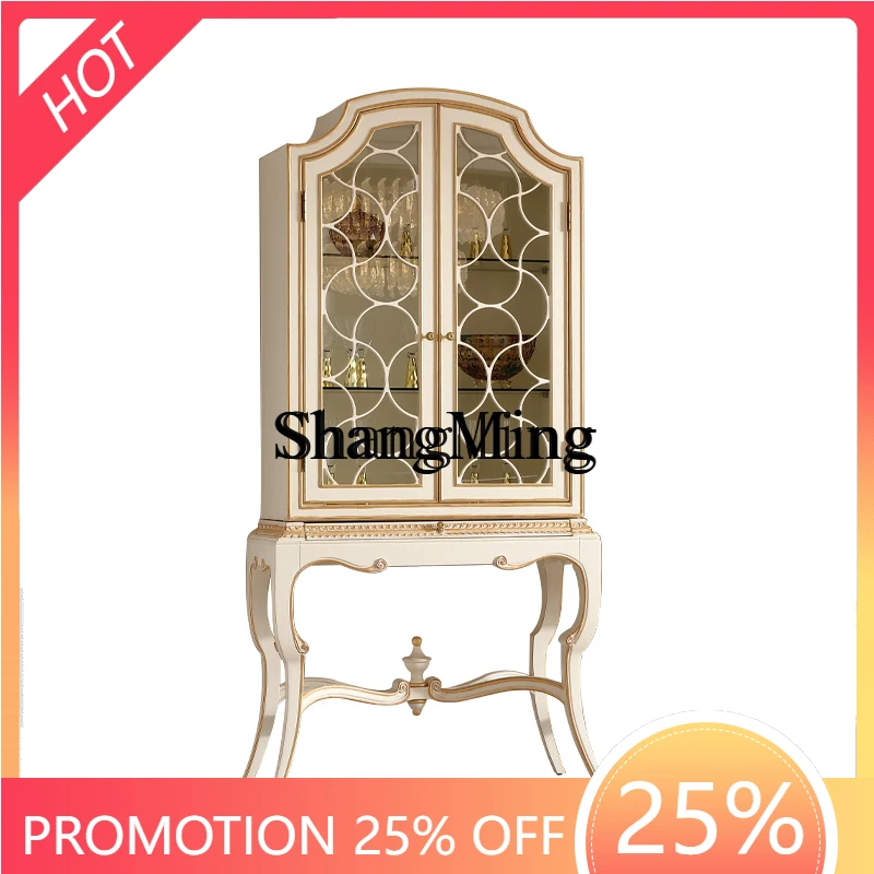 

ZYY Solid Wood Home Simple Modern Entrance Display Glass Storage Locker Flat Villa Decorative Cabinet