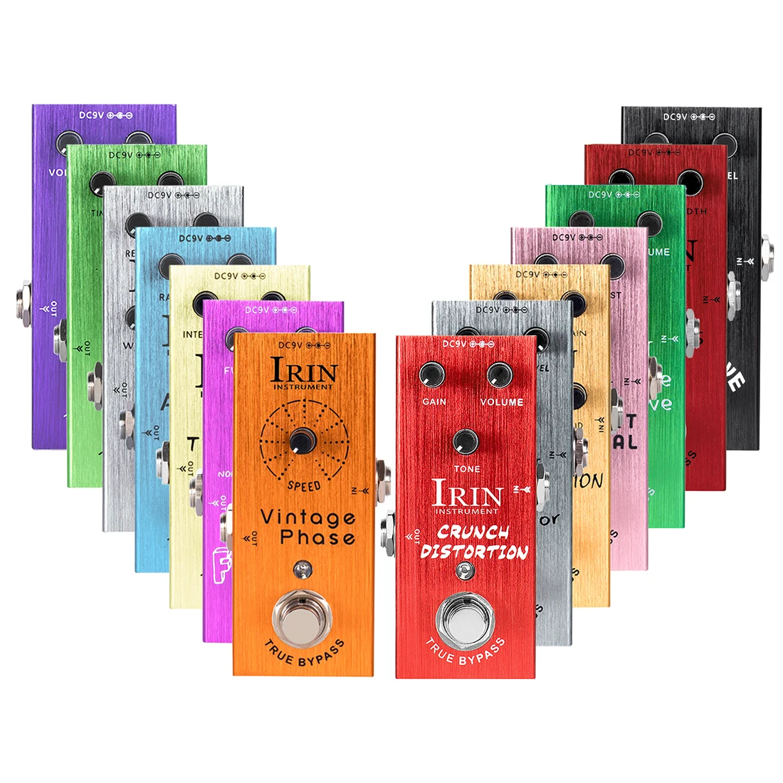 IRIN Electric Guitar Effect Pedal Vintage Overdrive/Analog Delay/Classic Chorus/Analog Chorus/High Gain Distortion/Tremolo/Fuzz