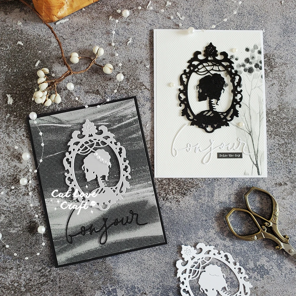 Catlove Halloween Skull Frame Metal Cutting Dies Scrapbooking Mold Stencil Die Cuts Card Making DIY Craft Embossing New Dies For view 2