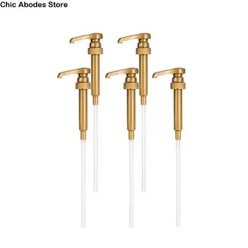 5 पीस 10 सीसी सिरप पंप फूड-ग्रेड पीपी मसाला डिस्पेंसिंग हैंड-प्रेस बोतल पंप रिप्लेसेबल DIY लिक्विड पंप डिस्पेंसर कैफे 12 best sales सिरप पंप - №12