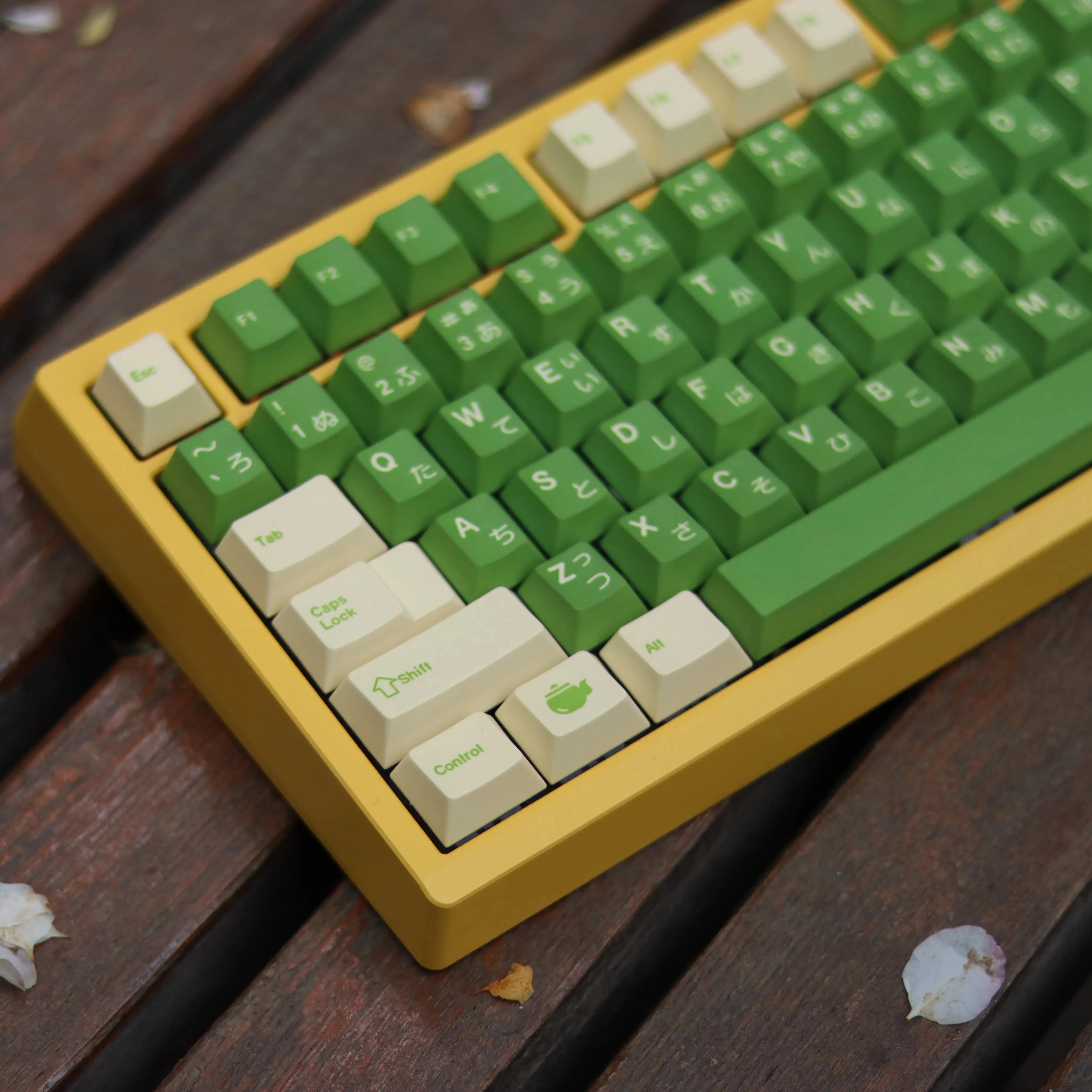 Cream Matcha Theme PBT Keycaps Cherry Profile For Machanical Keyboard