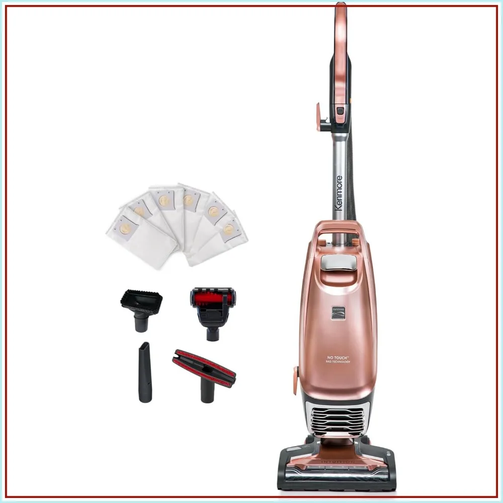 Upright Vacuum with Hair Eliminator Brushroll, Lift-Up Technology for Stairs, Pet Handi-Mate, Carpet & Hard Floor, Rose Gold