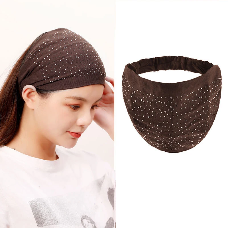 Luxury Elastic Turban For Women Girls Head Wrap Fashion Elastic Sport Hair Bands Fabric Female Headwear Hair Accessories