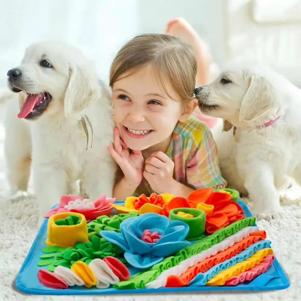 Dog toys Pet Sniffing Pad Dog And Cat Foraging Toys Indoor Play Eating Mat Relieve Stress Release Energy Treasure Hunting