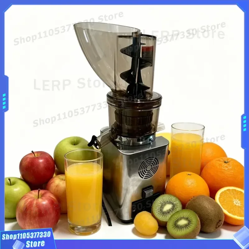 Commercial Electric Slow Juicer High Yield Anti Clogging Cold Press Machine Continuous Fruit Vegetable Juice Extractor for