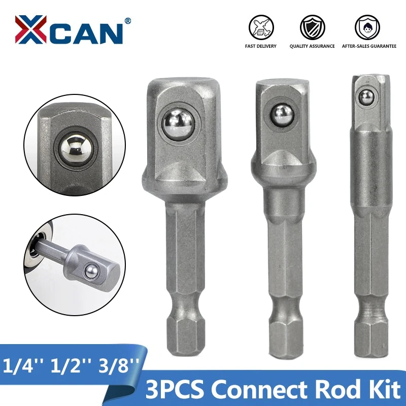 Xcan-hex Haste Brocas Extensão Rod Adaptador de Soquete Acessórios da Ferramenta Elétrica Impact Drill Adapter 14 38 12 Pcs