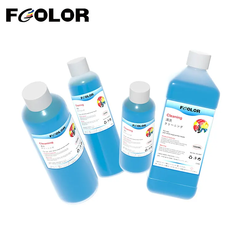 Fcolor DTF Ink Cleaner Cleaning Solution For Epson DX5 L805 XP600 I3200 DTF Inkjet Printer Printhead Tube Strong Cleaning Liquid