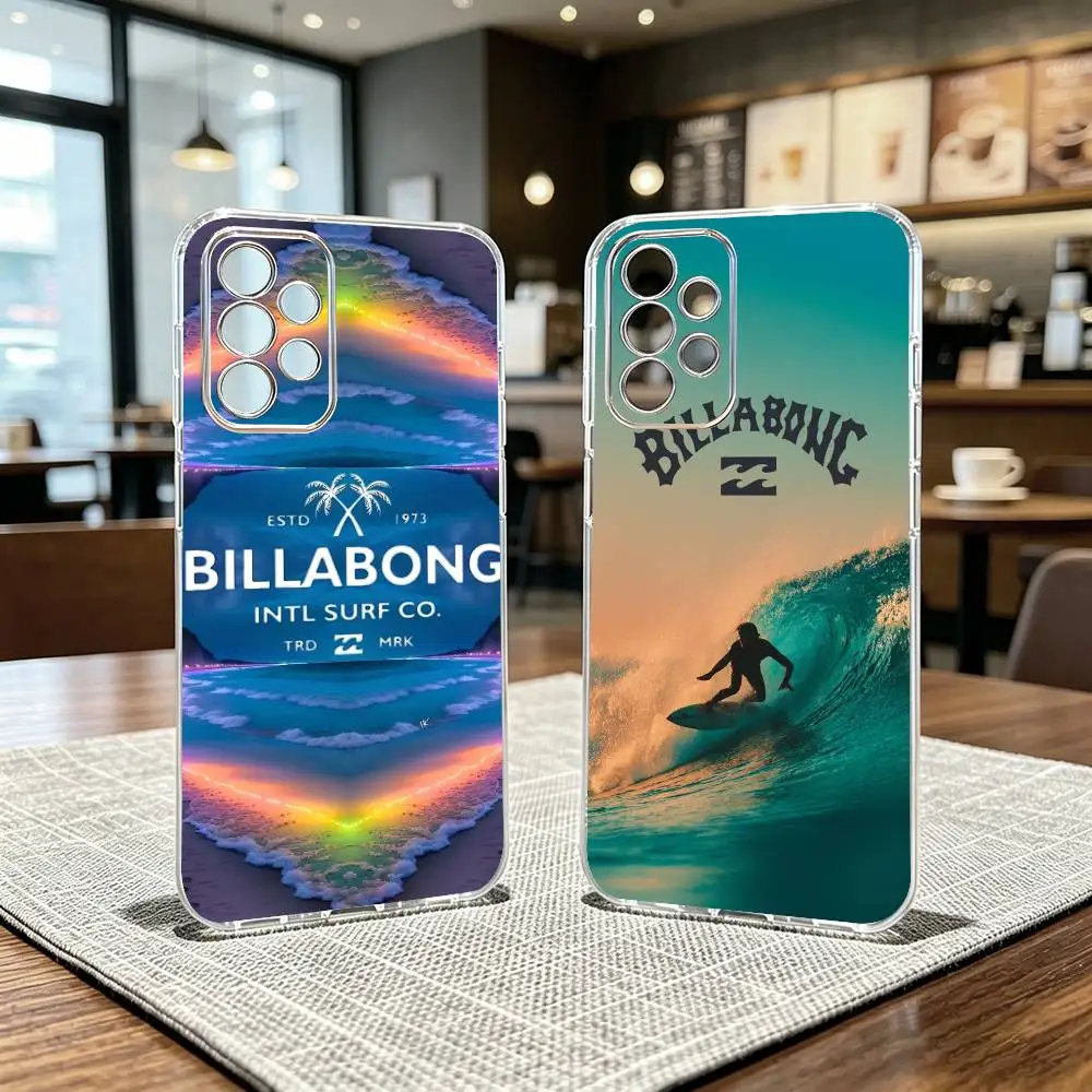 Funda de Teléfono B-Billabong Fashions, Transparente, de Silicona Suave, para Samsung S25, S24, S21, S22, S23, S30, Ultra, S20, Plus, Fe