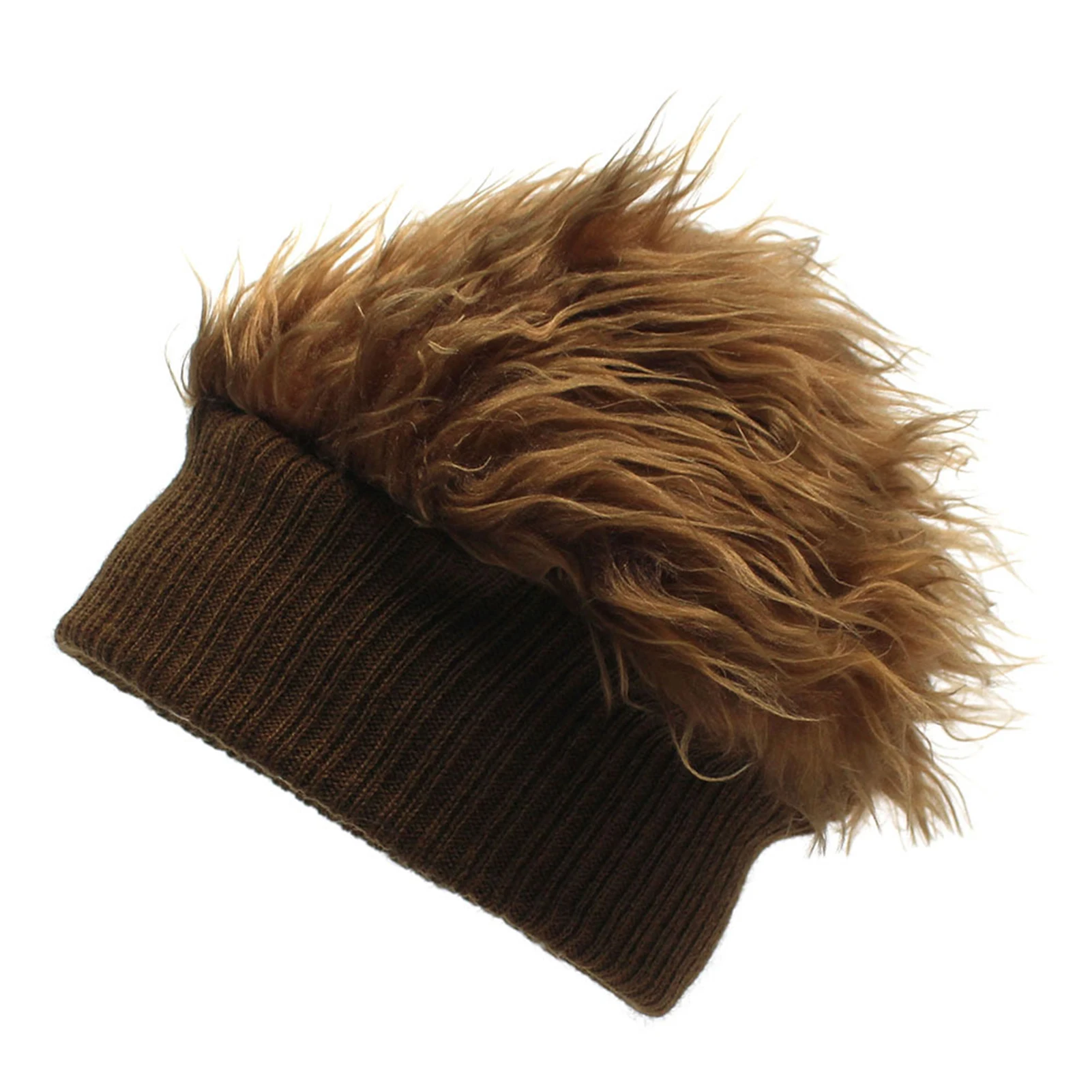 Men' Wigs Hat Knit Beanie Lightweight Beanie with Soft Artificial Fur for Birthday Christmas Thanksgiving Day Gift SNO88