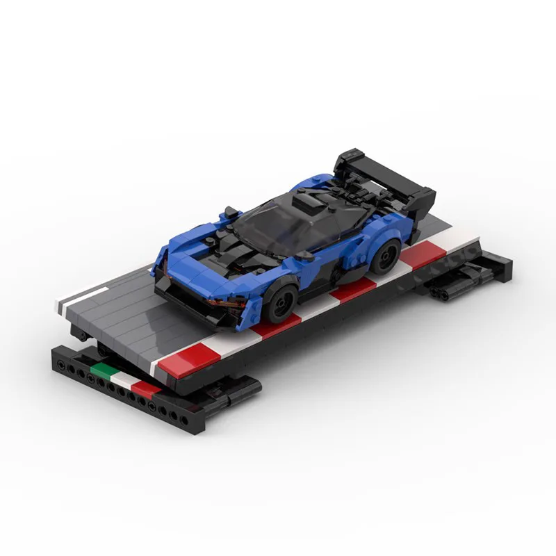 Parkeerplaats Diy Technische Snelheid Kampioenen Sportwagen Stand Snelheid 8 Auto Display Standplaats Parkeerruimte Set Bouwstenen Speelgoed