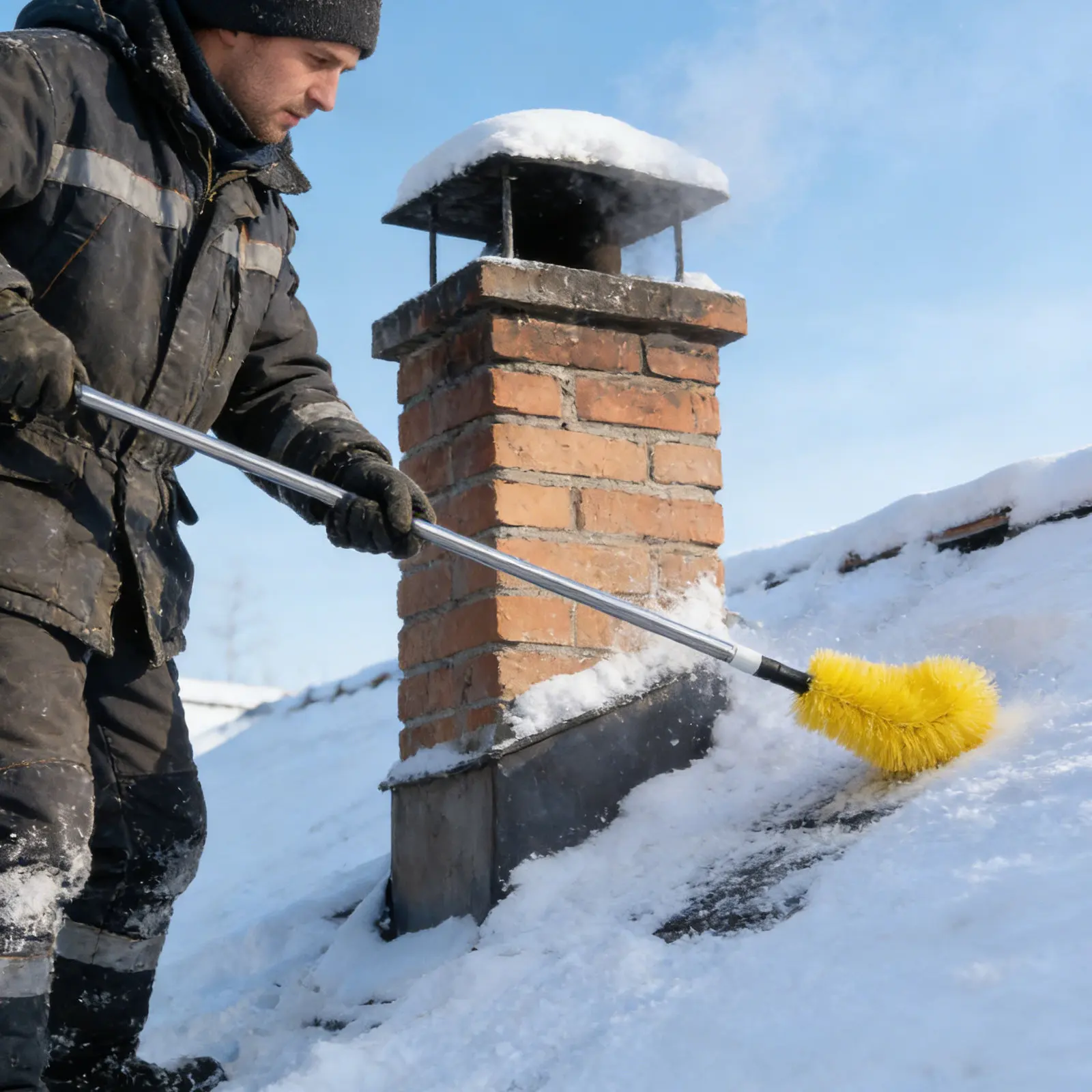 

Набор для чистки дымоходов: щетка для очистки труб, удлинитель 13 футов, щетка для очистки печей, каминов, сушилок, вентиляционных отверстий