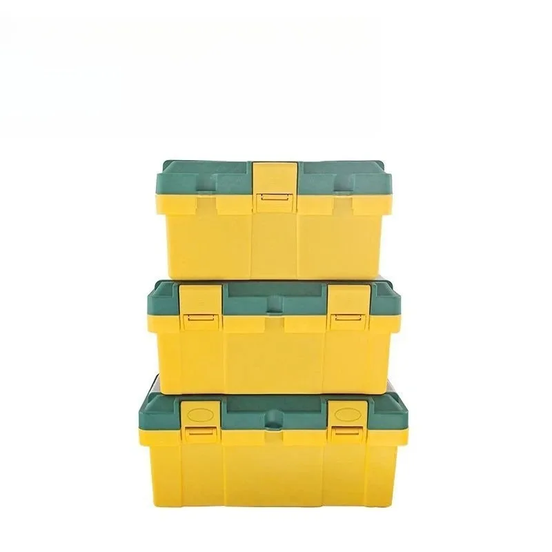 17 19 Inch Portable Plastic PP Tool Box Secure Lock Ergonomic Handle Design Pelican Case Garage Storage Rangement Outils Toolbox