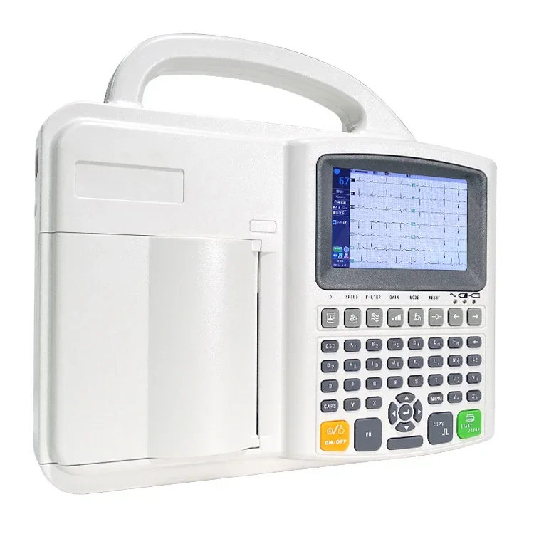 Human Or Animal Digital 3 Channel 12 Leads ECG/EKG Machine Electrocardiograph