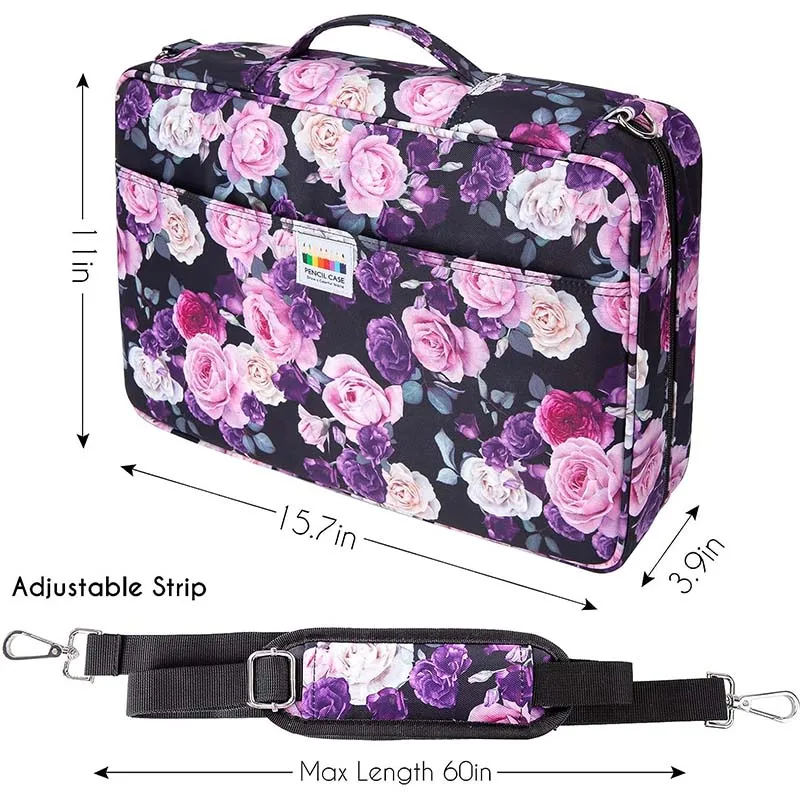 Imagem -02 - Grande Capacidade Pencil Case Estética Pen Bolsa Artístico Marker Box Material Escolar Utilitários Organizer 480 Papelaria